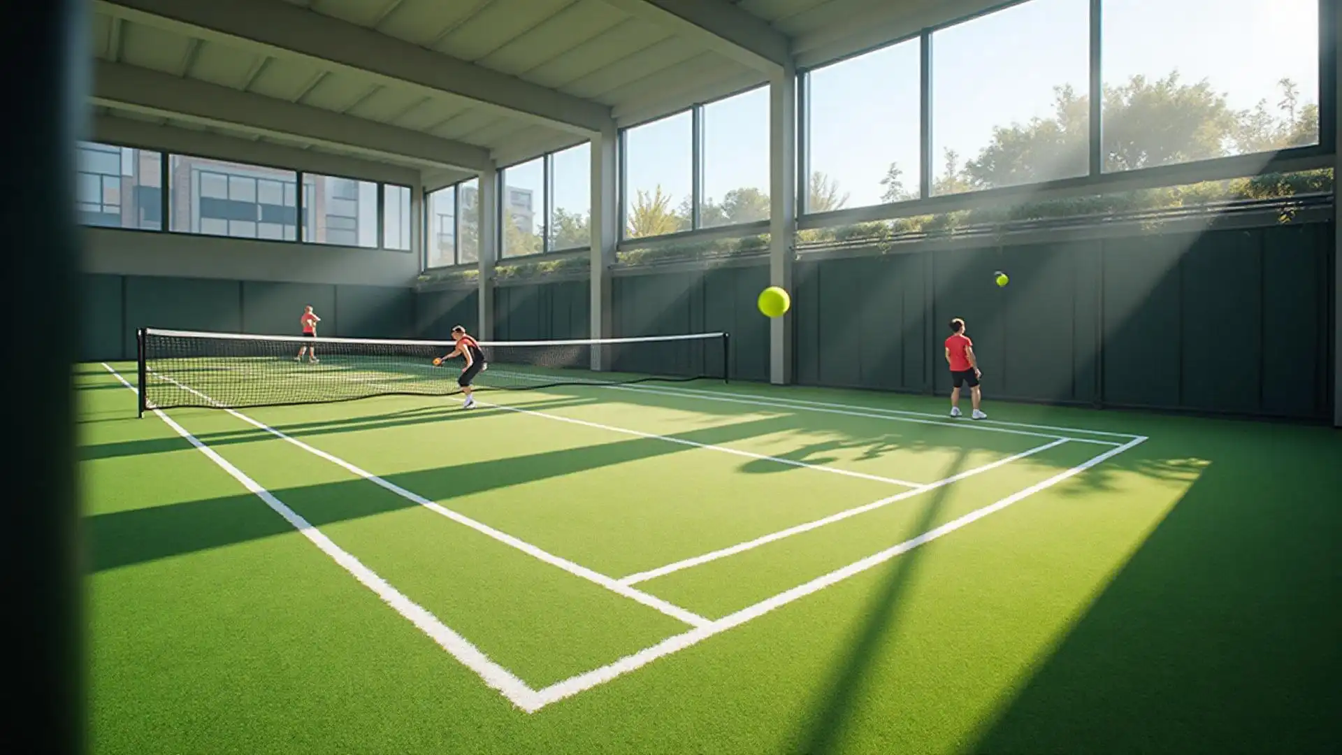 Padel court during an elite PBN Academy training session
